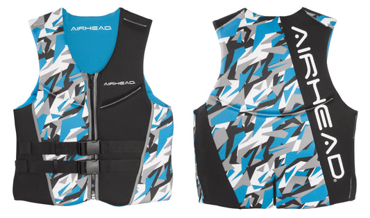 Airhead Neolite Men's Life Jacket, Kwik-Dry Tech, Medium, Camo Cool Blue