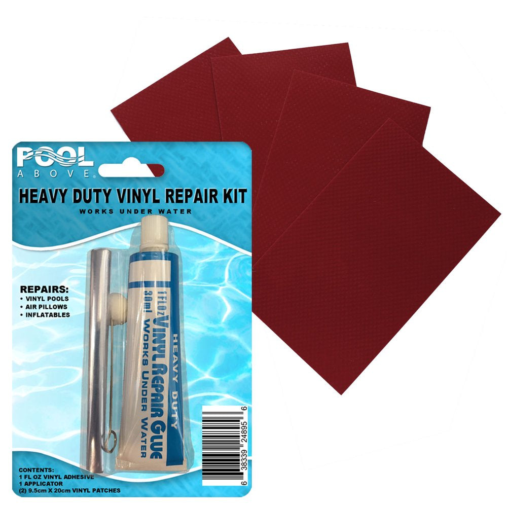 4 Pack of Black 3X5" Vinyl + Repair Kit for Inflatables Boat Raft Kayak Air Beds